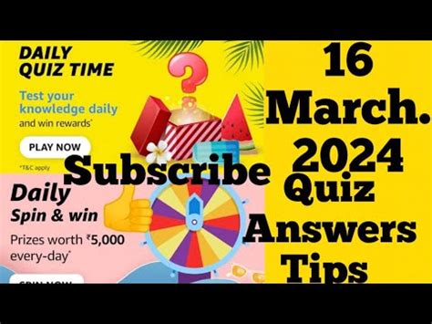 amazon quiz answers 14th march|Amazon Daily Quiz: Check Amazon daily quiz answers for today .